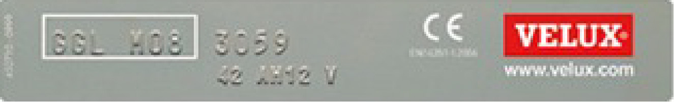 Velux Product Code Example 3