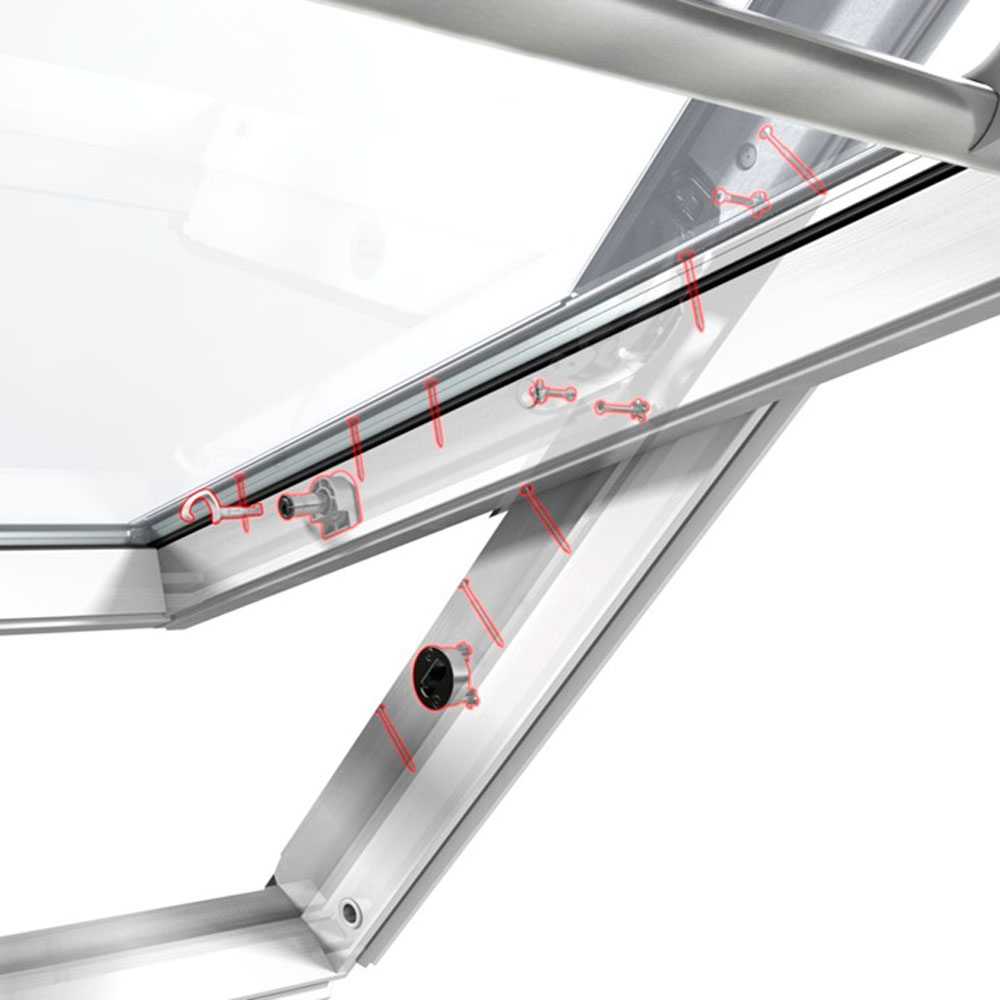 70Q screws on VELUX burglary resistant window