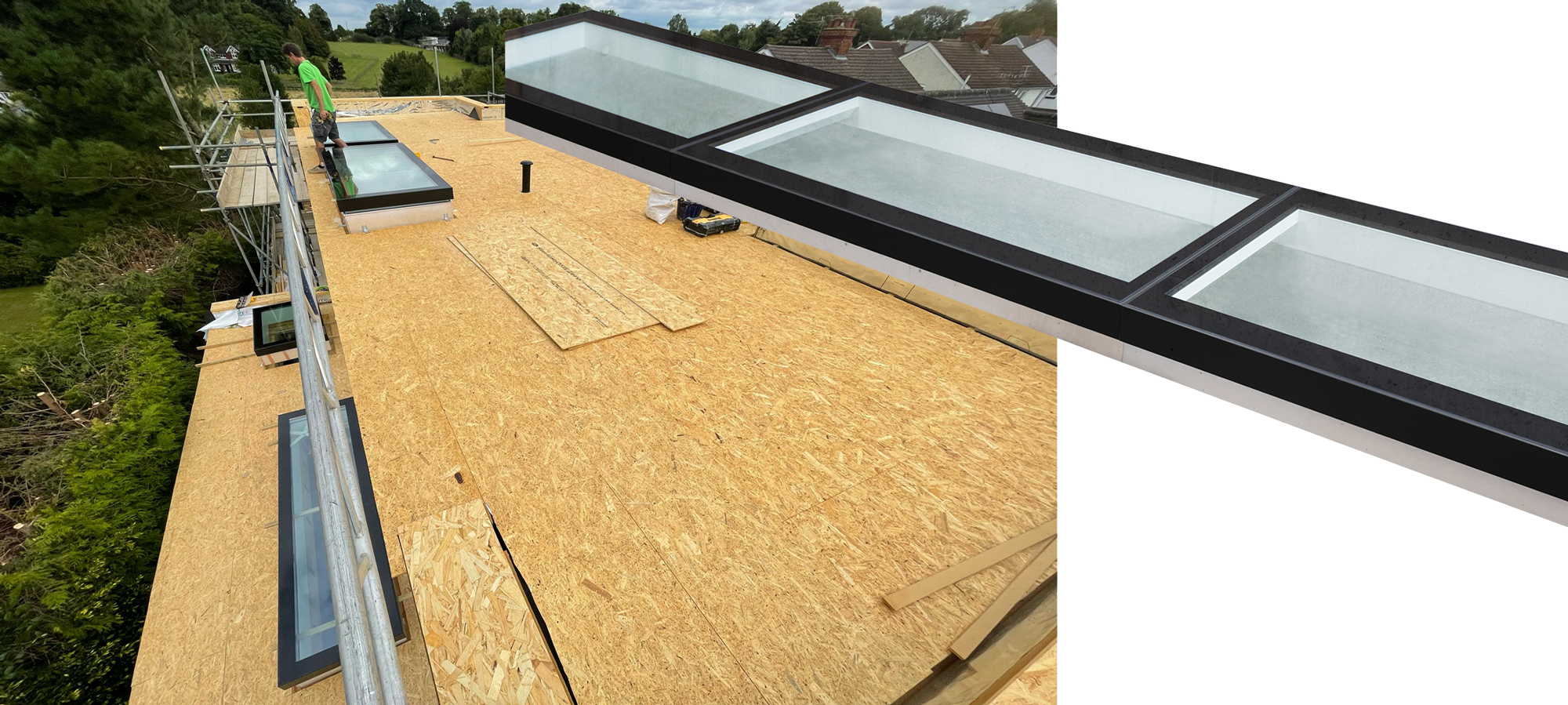 VARIO unlimited skylight installation photograph