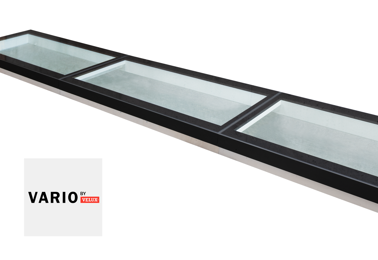 Vario unlimited skylight with Vario logo